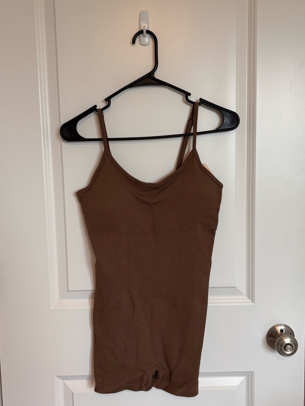 ANWND Brown Ribbed One Piece Tank Shorts